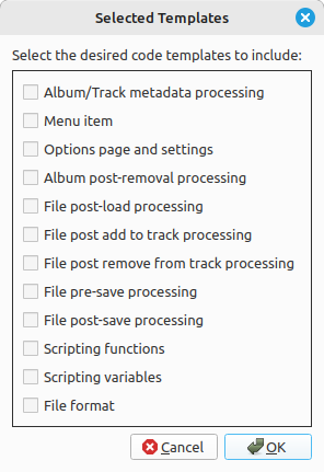 Example Code Template Selector